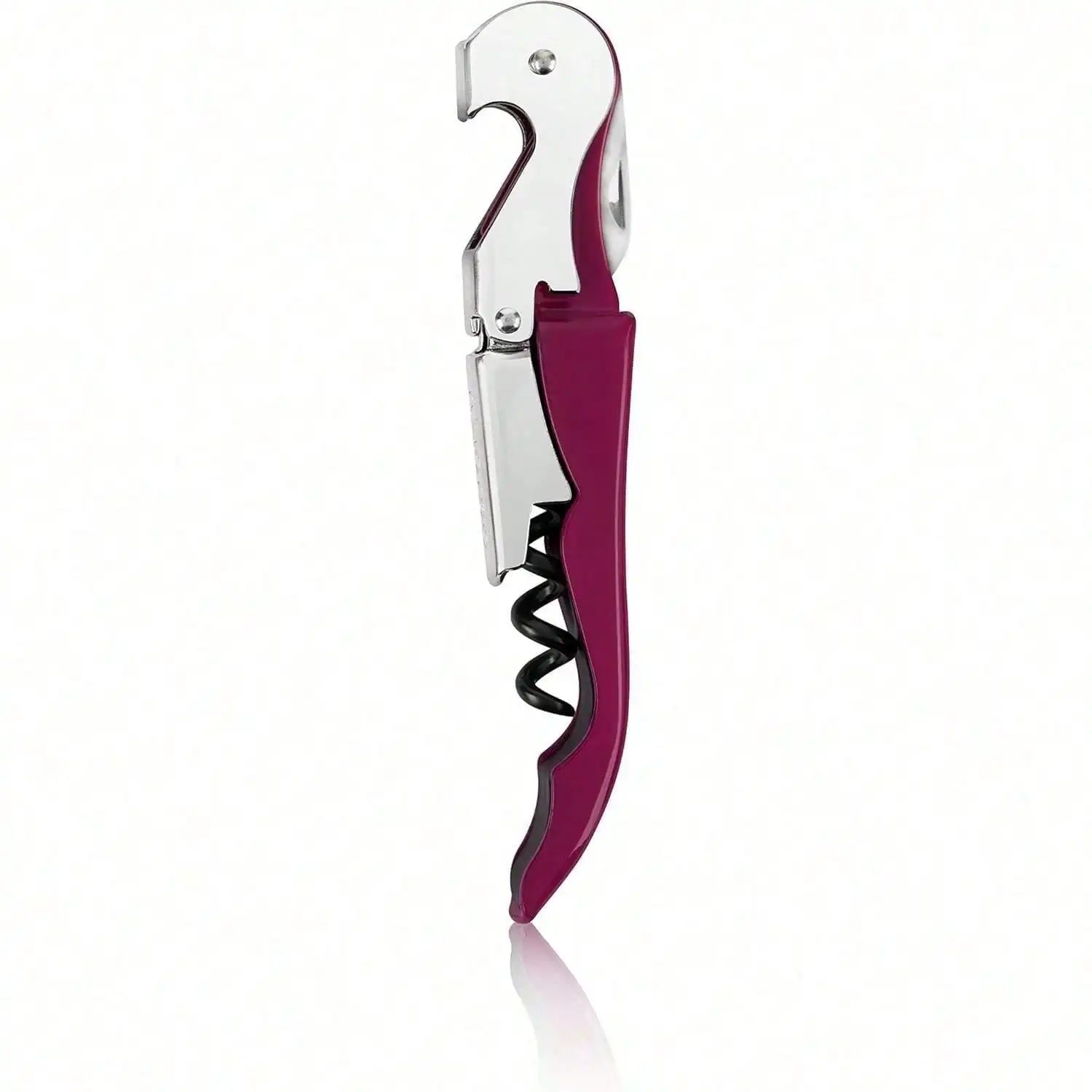 Double Hinged Waiter's Corkscrew Wine Opener, Stainless Steel Wine Bottle Opener With Built In Foil Cutter, Home Bar Tools, Bar Cart Accessories, Wedding Gifts, Set Of 1, Matte Black
Double Hinged Waiter's Corkscrew Wine Opener, Stainless Steel Wine Bottle Opener With Built In Foil Cutter, Home Bar Tools, Bar Cart Accessories, Wedding Gifts, Set Of 1, Matte Black