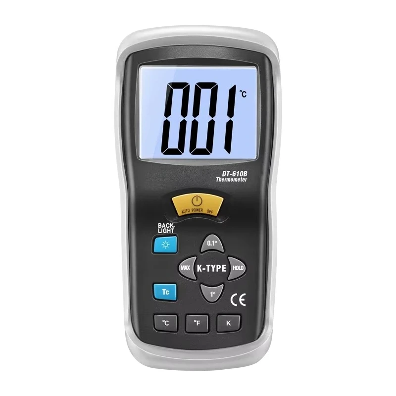 CEM Type K/J Thermocouple Meter DT-610B Plastic Contact Temperature Instrument for Measuring 200℃ to 1372℃ OEM & ODM Supported
CEM Type K/J Thermocouple Meter DT-610B Plastic Contact Temperature Instrument for Measuring 200℃ to 1372℃ OEM & ODM Supported