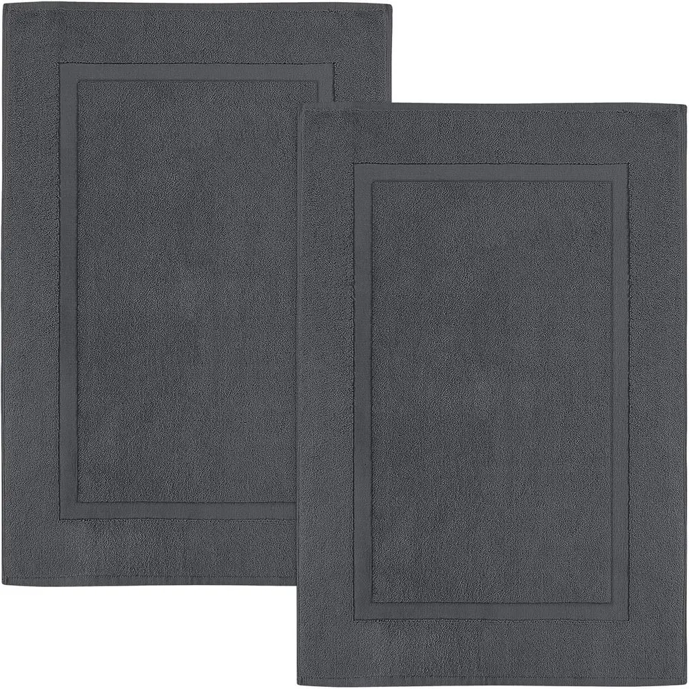 Highly Absorbent Cotton Shower Mat, 21x34 Inches, Grey, 2-Pack
Highly Absorbent Cotton Shower Mat, 21x34 Inches, Grey, 2-Pack