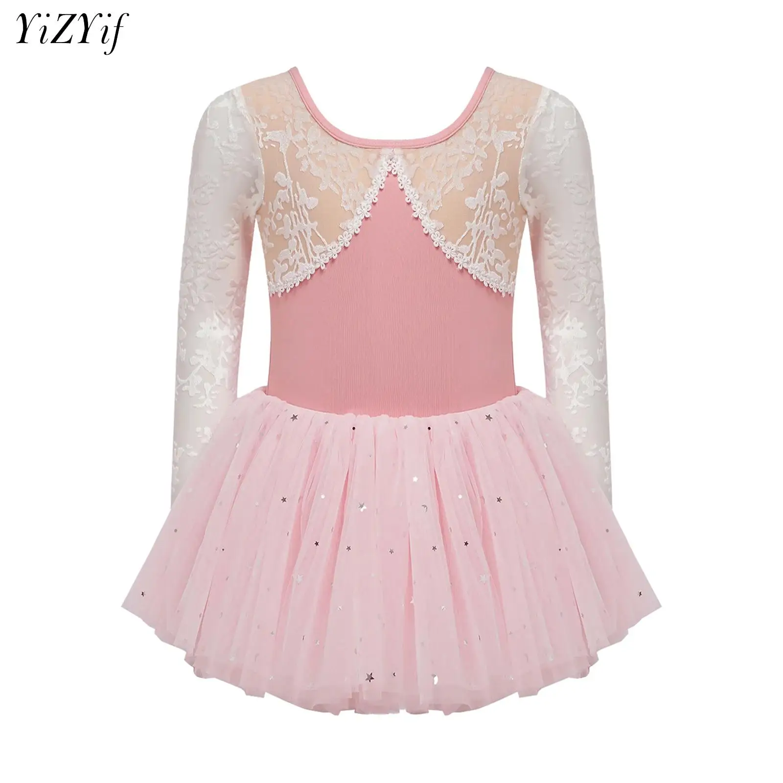 Girl Lace Trim Ballet Dance Leotard with Tutu Skirts Long Sleeve Gymnastics Bodysuit+Tulle Skirt Outfit for Training Performance
Girl Lace Trim Ballet Dance Leotard with Tutu Skirts Long Sleeve Gymnastics Bodysuit+Tulle Skirt Outfit for Training Performance
