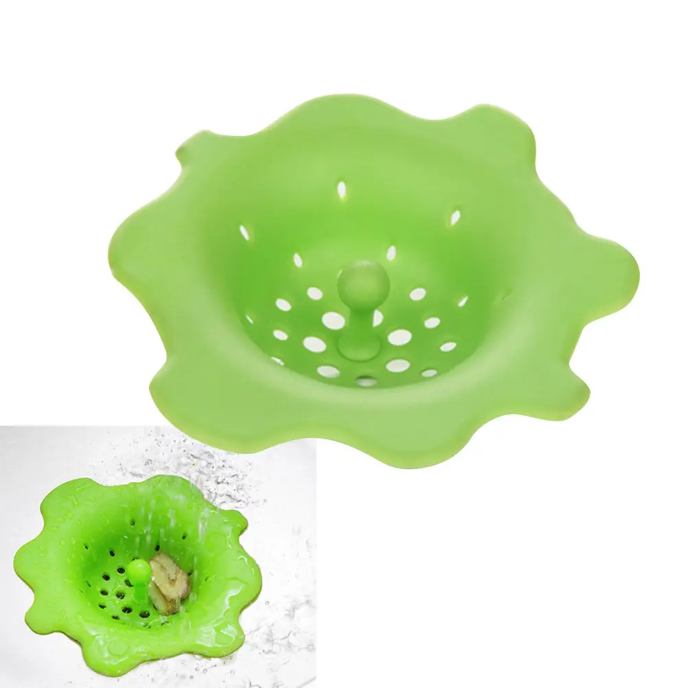Green Flower Shaped Silicone Sink Strainer Kitchen Drain Filter Basket Hair Catcher for Bathroom Shower Laundry Tub
Green Flower Shaped Silicone Sink Strainer Kitchen Drain Filter Basket Hair Catcher for Bathroom Shower Laundry Tub