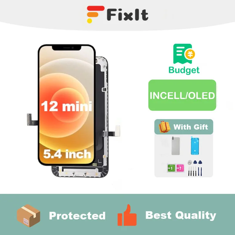 Budget For Iphone 12 Mini Screen Replacement 6.4 Inch Mobile Phone Display Screen Digitizer Frame Full Assembly With Repair Tool
Budget For Iphone 12 Mini Screen Replacement 6.4 Inch Mobile Phone Display Screen Digitizer Frame Full Assembly With Repair Tool