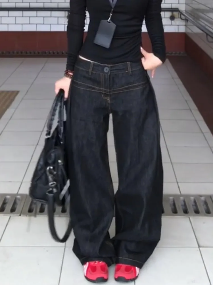 Джинсы женские в американском ретро-стиле, с изогнутыми штанинами, больших размеров, свободные, прямые, повседневные, с широкими штанинами, с низкой посадкой, на молнии
Джинсы женские в американском ретро-стиле, с изогнутыми штанинами, больших размеров, свободные, прямые, повседневные, с широкими штанинами, с низкой посадкой, на молнии