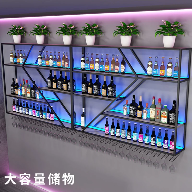 Настенная винная полка из кованого железа, настенная светящаяся стойка, креативный винный шкаф, винная полка для ресторана
Настенная винная полка из кованого железа, настенная светящаяся стойка, креативный винный шкаф, винная полка для ресторана