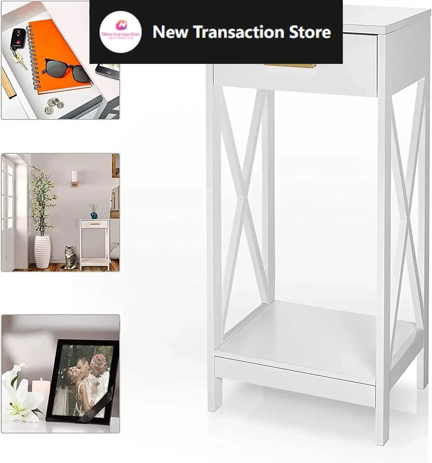 Modern Side Table and Nightstand w/Single Drawer Storage
Modern Side Table and Nightstand w/Single Drawer Storage