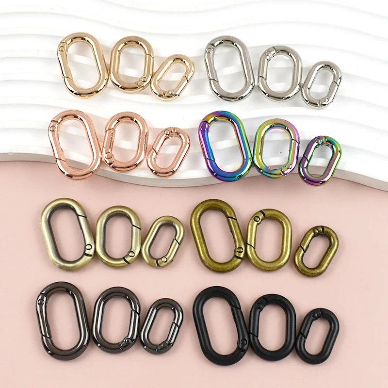 5Pcs 13-40mm Oval Spring O Ring Openable Trigger Clasps Clip Keychain Pendant Hook Buckle Strap Connect Loop Carabiner Buckles
5Pcs 13-40mm Oval Spring O Ring Openable Trigger Clasps Clip Keychain Pendant Hook Buckle Strap Connect Loop Carabiner Buckles