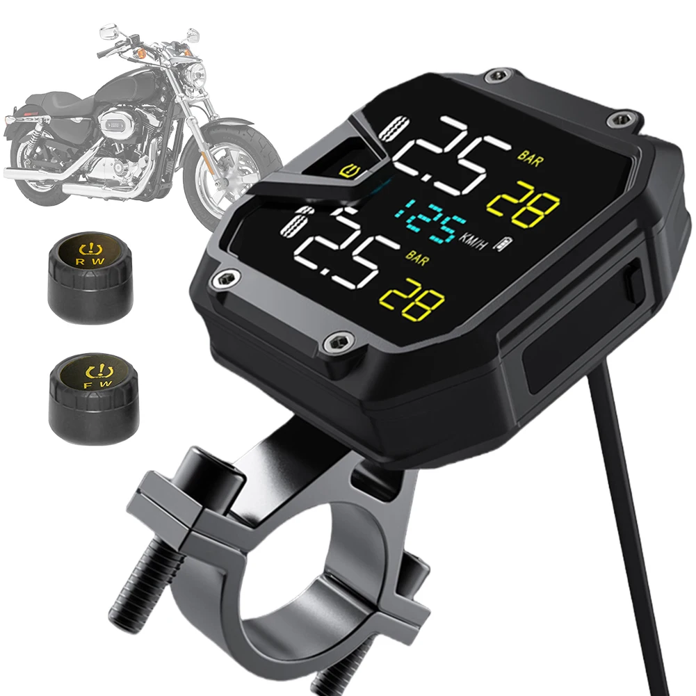 Мотоциклетная система контроля давления в шинах TPMS IP65 Водонепроницаемая сигнализация давления в шинах мотоцикла, температуры, аксессуары для мотоциклов
Мотоциклетная система контроля давления в шинах TPMS IP65 Водонепроницаемая сигнализация давления в шинах мотоцикла, температуры, аксессуары для мотоциклов