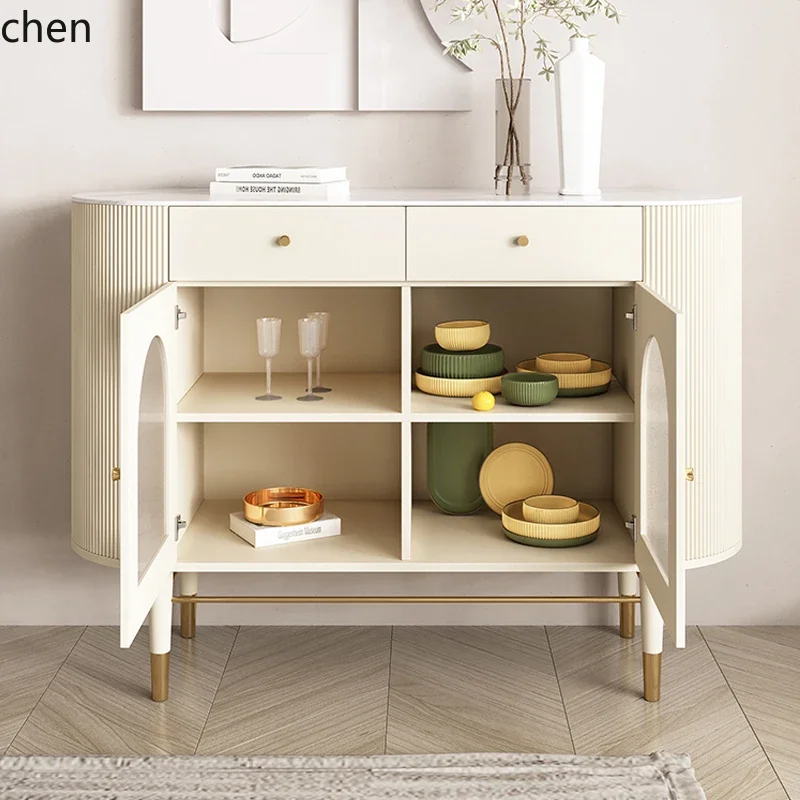TQH6.23 light luxury entrance cabinet, rock slab white Changhong glass, modern simple home dining side cabinet
TQH6.23 light luxury entrance cabinet, rock slab white Changhong glass, modern simple home dining side cabinet
