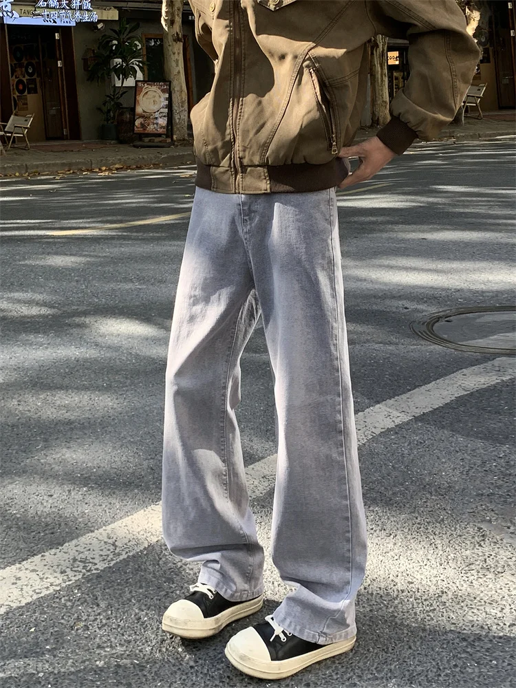 ey Cement Waed Men's Jeans Retro Sli Versatile Micro Flared Straight Leg Long Pants Casual Loose Fit Winter Faion
ey Cement Waed Men's Jeans Retro Sli Versatile Micro Flared Straight Leg Long Pants Casual Loose Fit Winter Faion