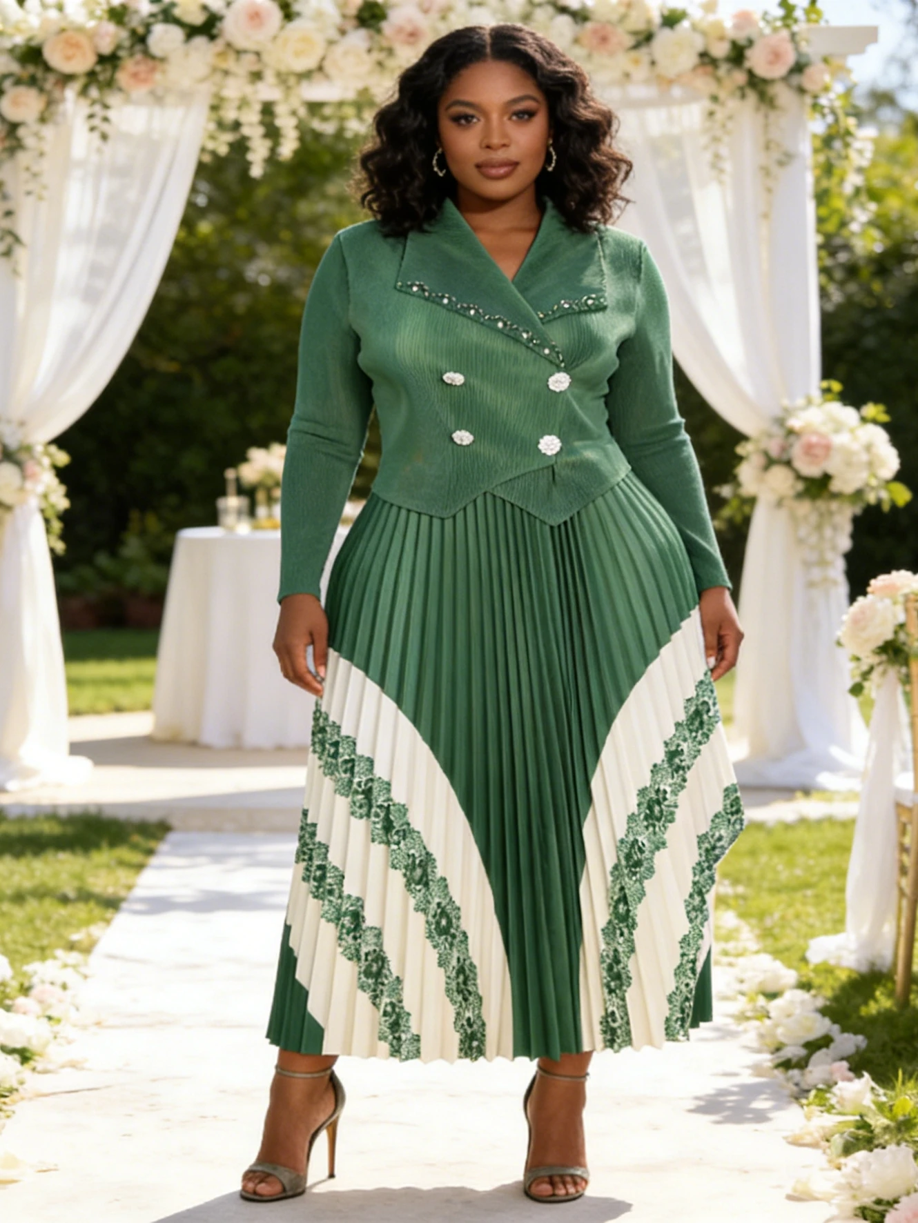 Miyaki Plus-Size Dress with Pleats, Bamboo Weave Long Dress, Printed Fashion Casual Slim-Fit Gown, Elegant Commuter Women's Dress, Long Sleeves, High Elasticity
Miyaki Plus-Size Dress with Pleats, Bamboo Weave Long Dress, Printed Fashion Casual Slim-Fit Gown, Elegant Commuter Women's Dress, Long Sleeves, High Elasticity