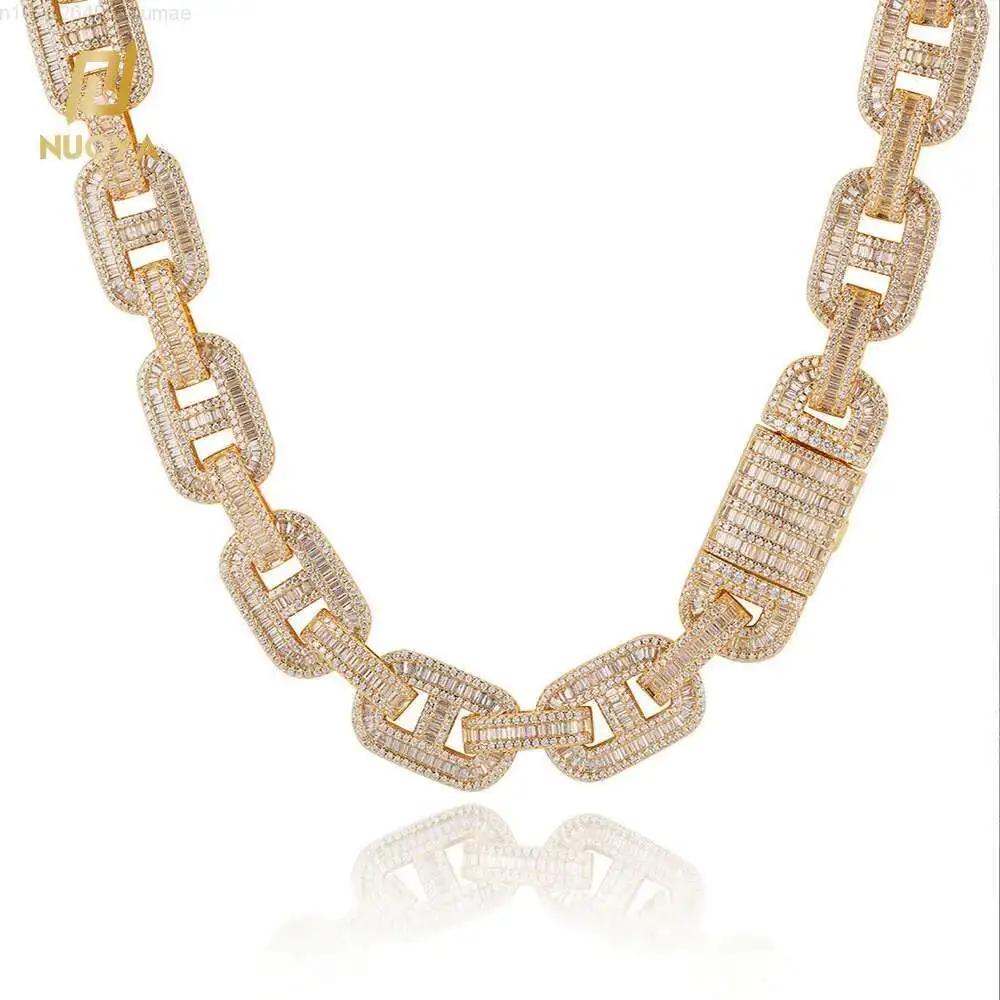 NUOYA Fine Jewelry 15 мм Алмазная кубинская цепочка 18 К Позолоченное ожерелье Bling Baguette Циркон Iced Out Кубинская цепочка для женщин
NUOYA Fine Jewelry 15 мм Алмазная кубинская цепочка 18 К Позолоченное ожерелье Bling Baguette Циркон Iced Out Кубинская цепочка для женщин