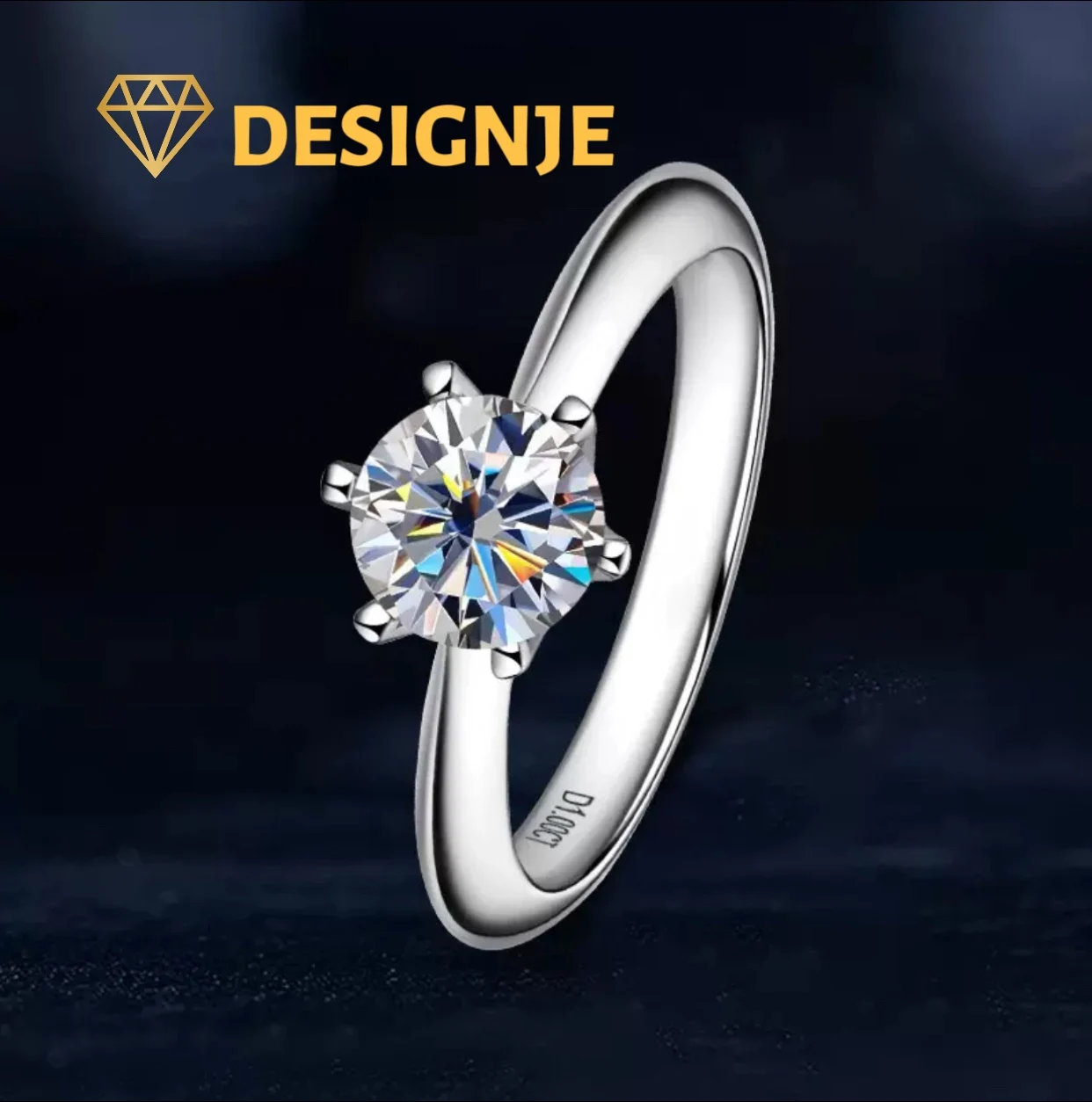 Hot sale 0.5-3 ct Luxury classic six-point high-end 1ct D-Color moissanite ring for Women, elegant and graceful jewelry
Hot sale 0.5-3 ct Luxury classic six-point high-end 1ct D-Color moissanite ring for Women, elegant and graceful jewelry