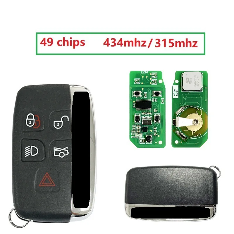 Car Remote Car Key 315/434Mhz ID49 Chip Smart 5 Button For Jaguar XE XF XK For Land Rover Discovery Evoque Vogue 2pcs
Car Remote Car Key 315/434Mhz ID49 Chip Smart 5 Button For Jaguar XE XF XK For Land Rover Discovery Evoque Vogue 2pcs