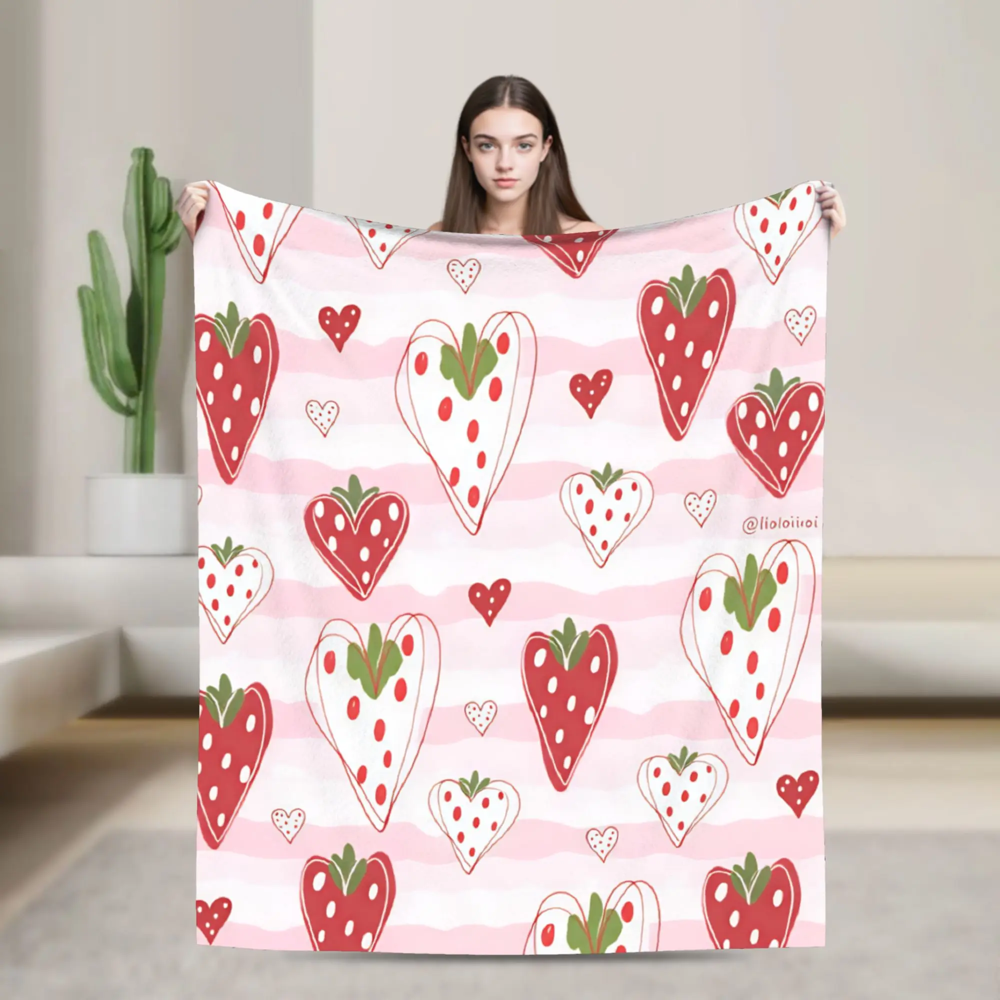 Pink Strawberry Soft Warm Blanket Travel Plush Throw Blanket Novelty Couch Bed Flannel Bedspread Sofa Bed Cover
Pink Strawberry Soft Warm Blanket Travel Plush Throw Blanket Novelty Couch Bed Flannel Bedspread Sofa Bed Cover