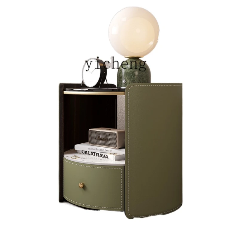 XL Furniture Saddle Leather Bedside Table Bedroom round Bedside Storage Cabinet
XL Furniture Saddle Leather Bedside Table Bedroom round Bedside Storage Cabinet