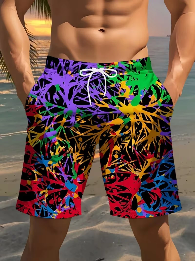 Artistic Stained Glass Pattern Men's Beach Shorts Retro Church Window Print Quick Dry Swim Trunks Summer Beach Vacation Bottoms
Artistic Stained Glass Pattern Men's Beach Shorts Retro Church Window Print Quick Dry Swim Trunks Summer Beach Vacation Bottoms