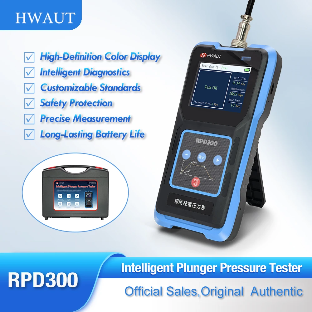 HWAUT RPD300 Intelligent Plunger Pressure Tester for Common Rail System Diagnostic Tool with 2.4" HD LCD Precision Rail Sensor
HWAUT RPD300 Intelligent Plunger Pressure Tester for Common Rail System Diagnostic Tool with 2.4" HD LCD Precision Rail Sensor