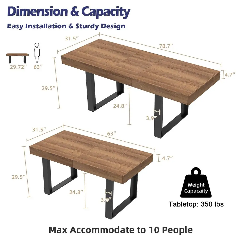 6379 Extendable Dining Room Table, Modern Farmhouse Wooden Kitchen Table, Long Expandable Dining Table for 6 8 10, Large Expand
6379 Extendable Dining Room Table, Modern Farmhouse Wooden Kitchen Table, Long Expandable Dining Table for 6 8 10, Large Expand