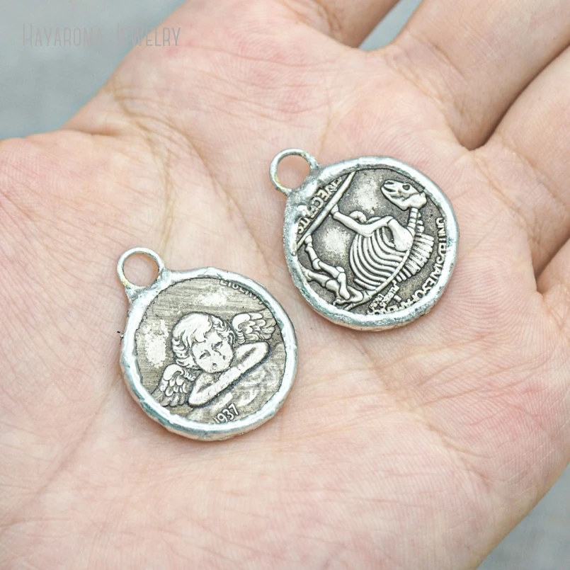 10Pcs Cherub Angel Coin Bracelet Charm Pewter Medallion Pendant Solder Handmade Jewelry Making Findings for Keycchain Keyring
10Pcs Cherub Angel Coin Bracelet Charm Pewter Medallion Pendant Solder Handmade Jewelry Making Findings for Keycchain Keyring