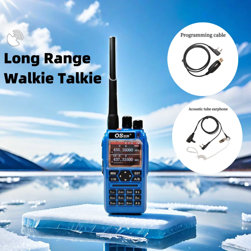 Full Band Colorful Walkie Talkie OS-DMR 8900UV Type-C Charger Long Range Two Way Radio with Programming cable and Earphone
Full Band Colorful Walkie Talkie OS-DMR 8900UV Type-C Charger Long Range Two Way Radio with Programming cable and Earphone