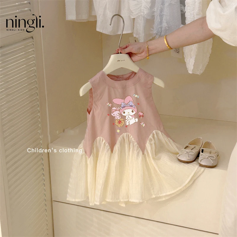 Sanrio My Melody Children's Dresses Kawaii Cute Baby Girl Summer Sleeveless Undershirt Princess Dress Birthday Party Dress Skirt
Sanrio My Melody Children's Dresses Kawaii Cute Baby Girl Summer Sleeveless Undershirt Princess Dress Birthday Party Dress Skirt