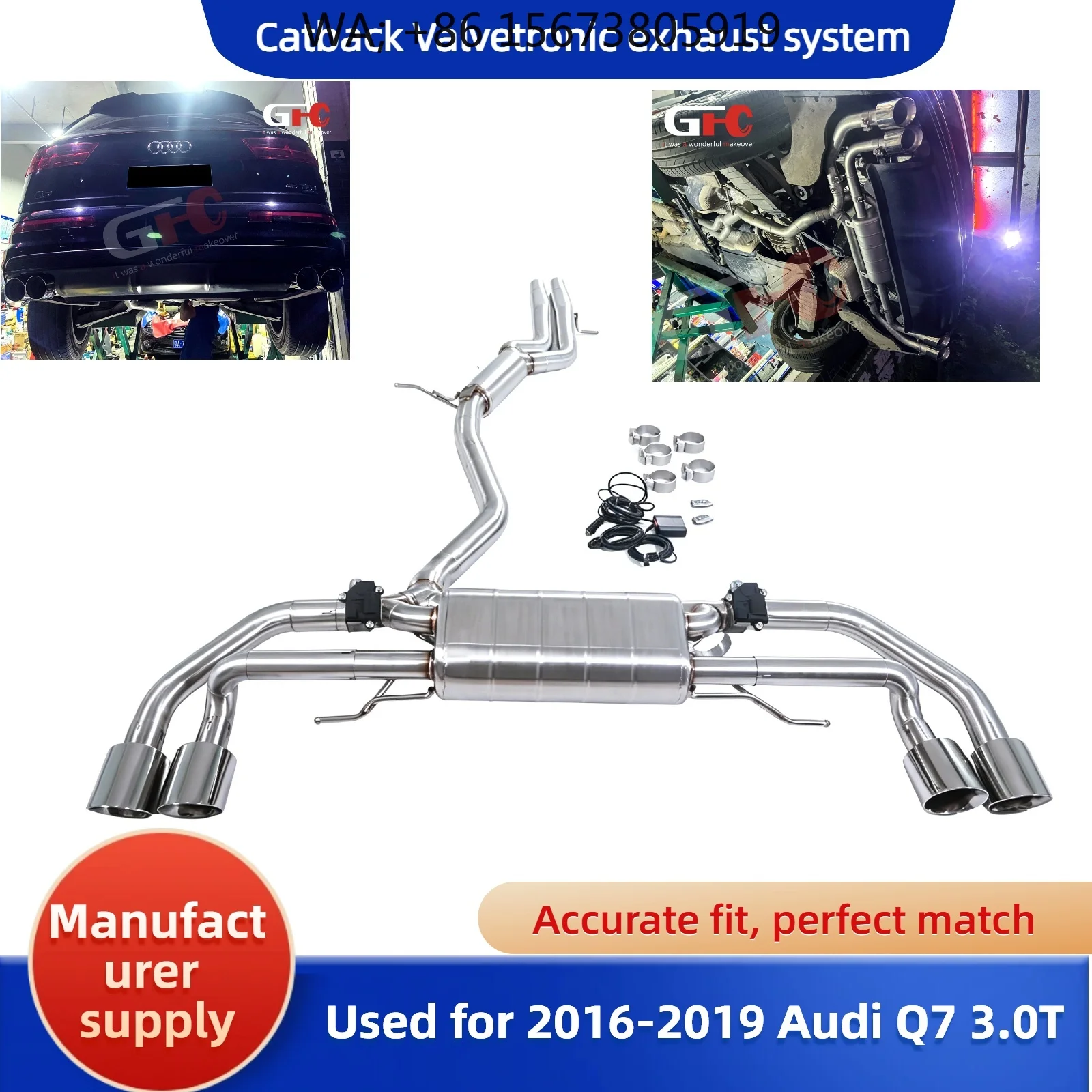 For Is Suitable - Q7 3.0T 304 Stainless Steel Catback Valvetronic Exhaust System Permance Muffler
For Is Suitable - Q7 3.0T 304 Stainless Steel Catback Valvetronic Exhaust System Permance Muffler
