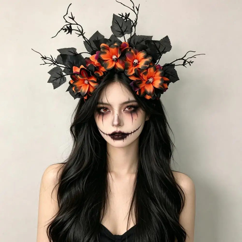 Halloween Hair Hoop, Flexible Spooky Skull Headband, Handmade Fabric Adjustable Floral Halloween Costume Accessory
Halloween Hair Hoop, Flexible Spooky Skull Headband, Handmade Fabric Adjustable Floral Halloween Costume Accessory