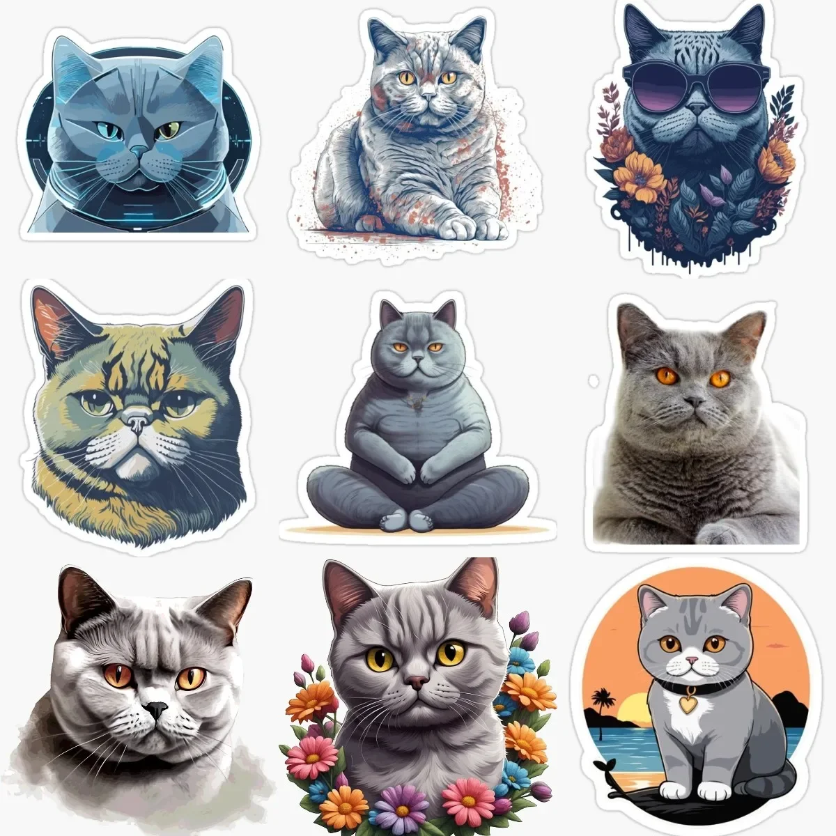 British Shorthair Cat Pets PVC Waterproof Sticker Decorate for Car Van Door Wall Window Bicycle Decal Accessories
British Shorthair Cat Pets PVC Waterproof Sticker Decorate for Car Van Door Wall Window Bicycle Decal Accessories