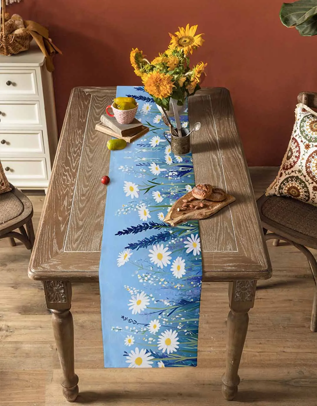 Spring Blue Flowers Pastoral Table Runner Dining Table Decoration for Home Party Indoor
Spring Blue Flowers Pastoral Table Runner Dining Table Decoration for Home Party Indoor