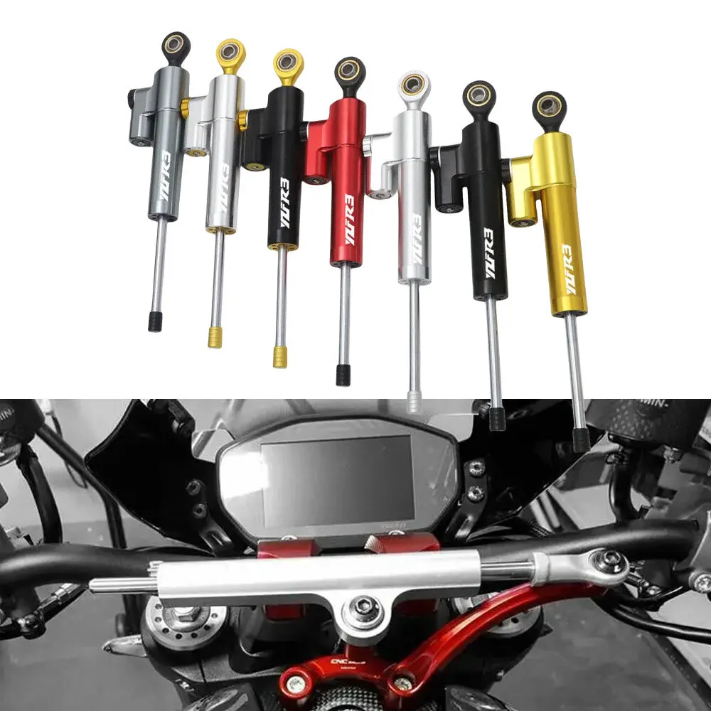 FOR YAMAHA YZF YZFR6 R3 R6 Motorcycle Adjustable Steering Stabilize Damper Safety Control Bracket Mounting Kit