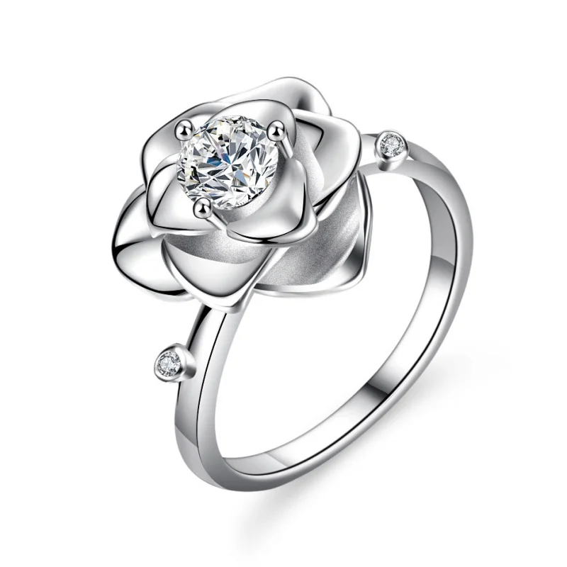 Wedding Proposal Sterling Silver Six-Prong Ring Petal Fashion Women's Live Streami
Wedding Proposal Sterling Silver Six-Prong Ring Petal Fashion Women's Live Streami