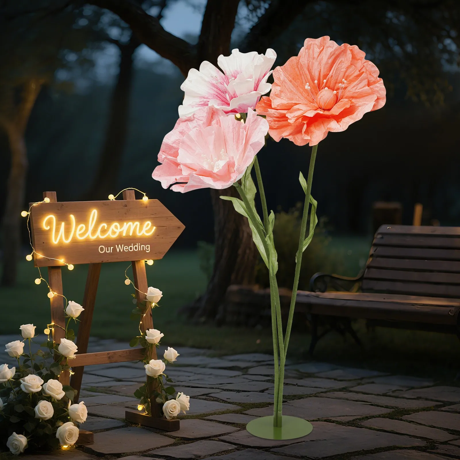 Pink& Orange Giant Large Artificial Flowers with Stems and Base, Huge Artificial Flower for Birthday Party Wedding Ceremony
Pink& Orange Giant Large Artificial Flowers with Stems and Base, Huge Artificial Flower for Birthday Party Wedding Ceremony