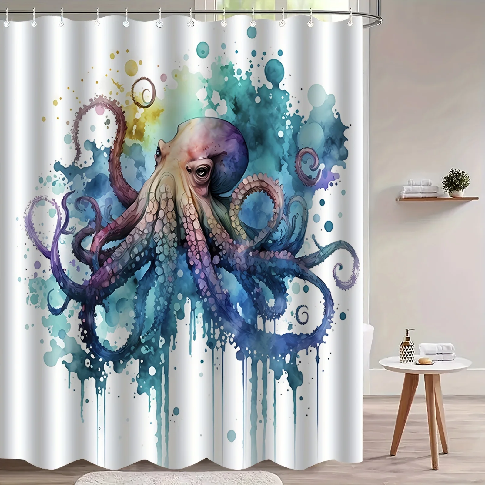 Watercolor Octopus Shower Curtain Ocean Art Sea Creature Design Bathroom Decor Waterproof Printed Bath Curtain Home Fashion
Watercolor Octopus Shower Curtain Ocean Art Sea Creature Design Bathroom Decor Waterproof Printed Bath Curtain Home Fashion