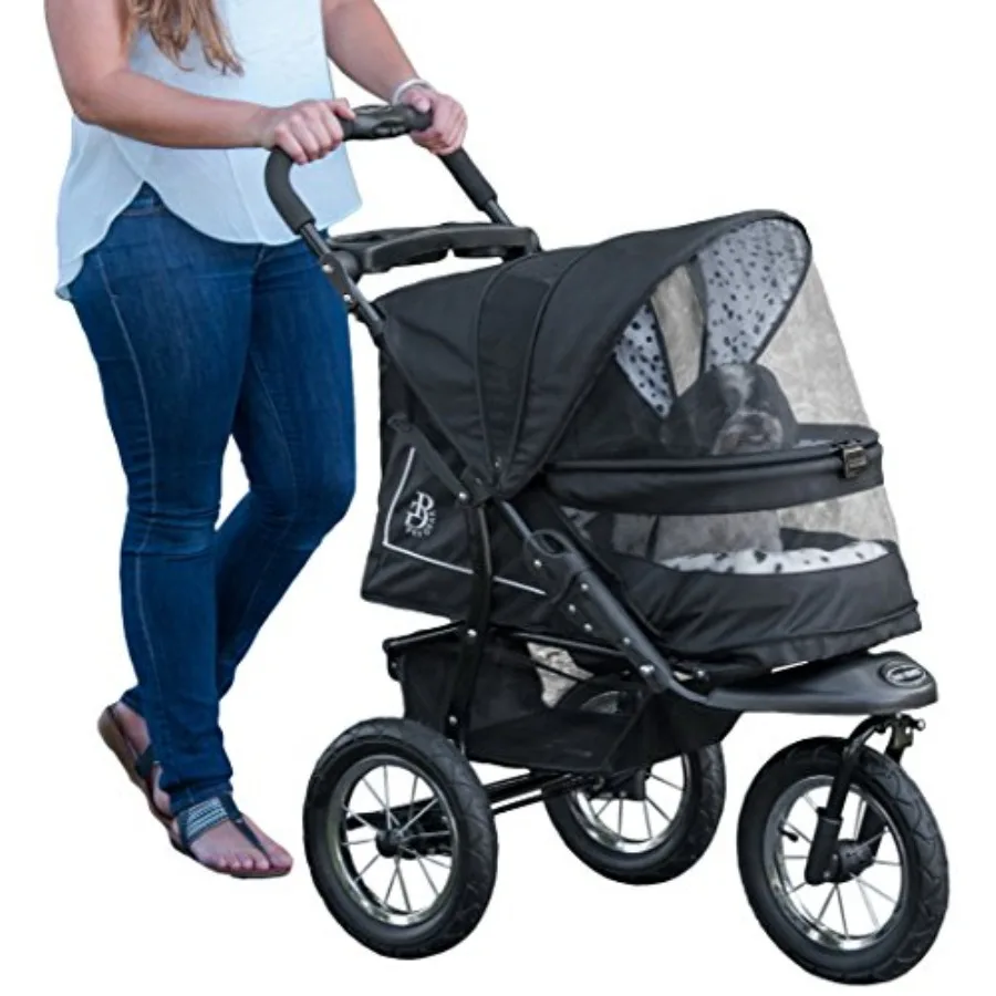 NV Pet Stroller for Cats/Dogs: zipperless entry, easy one-hand fold, gel-filled tires, plush pad + weather cover, available in
NV Pet Stroller for Cats/Dogs: zipperless entry, easy one-hand fold, gel-filled tires, plush pad + weather cover, available in