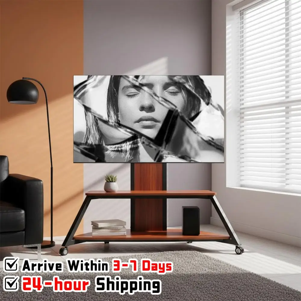 Rolling TV Stand for 60-100 Inch TVs Up To 220 Lbs with Wooden Shelves Swivel Rolling TV Cart Height Adjustable Lockable Wheels
Rolling TV Stand for 60-100 Inch TVs Up To 220 Lbs with Wooden Shelves Swivel Rolling TV Cart Height Adjustable Lockable Wheels