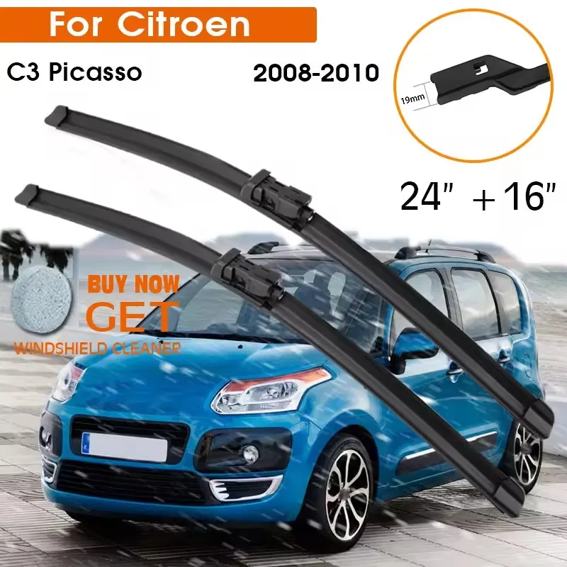 Car Wiper Blade For Citroen C3 Picasso 2008-2010 Windshield Rubber Silicon Refill Front Window Wiper 24"+16" LHD RHD Accessories
Car Wiper Blade For Citroen C3 Picasso 2008-2010 Windshield Rubber Silicon Refill Front Window Wiper 24"+16" LHD RHD Accessories