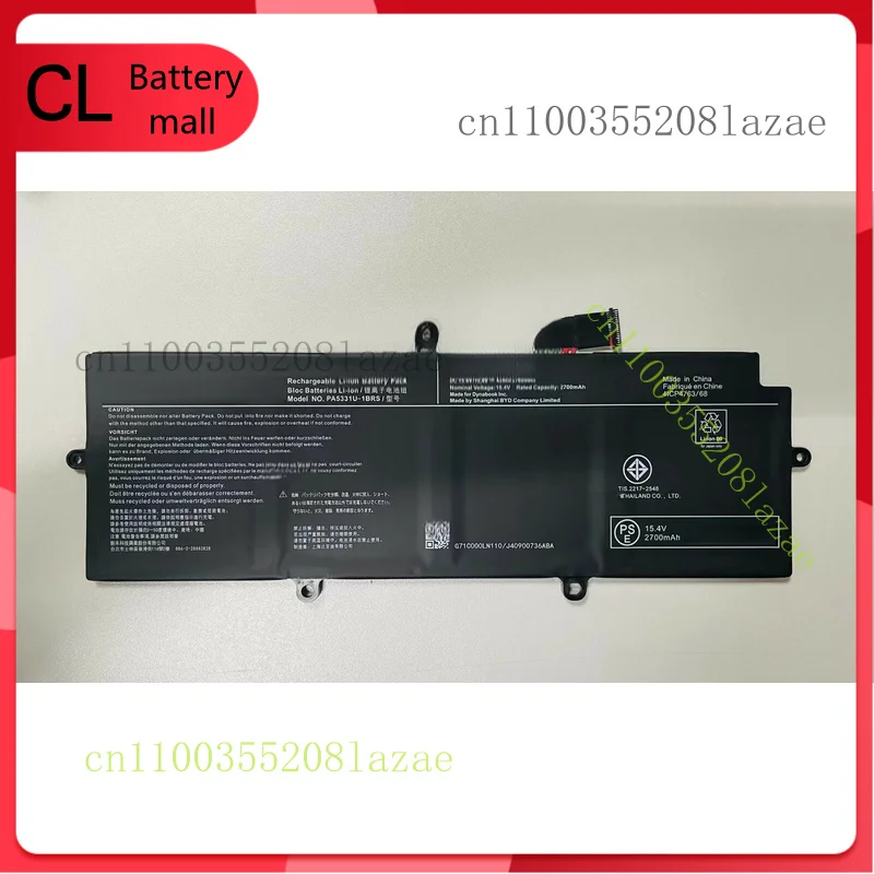 Original PA5331U-1BRS Battery For Toshiba Portege A30-E A30-E-10N A30-E-120 42Wh
Original PA5331U-1BRS Battery For Toshiba Portege A30-E A30-E-10N A30-E-120 42Wh