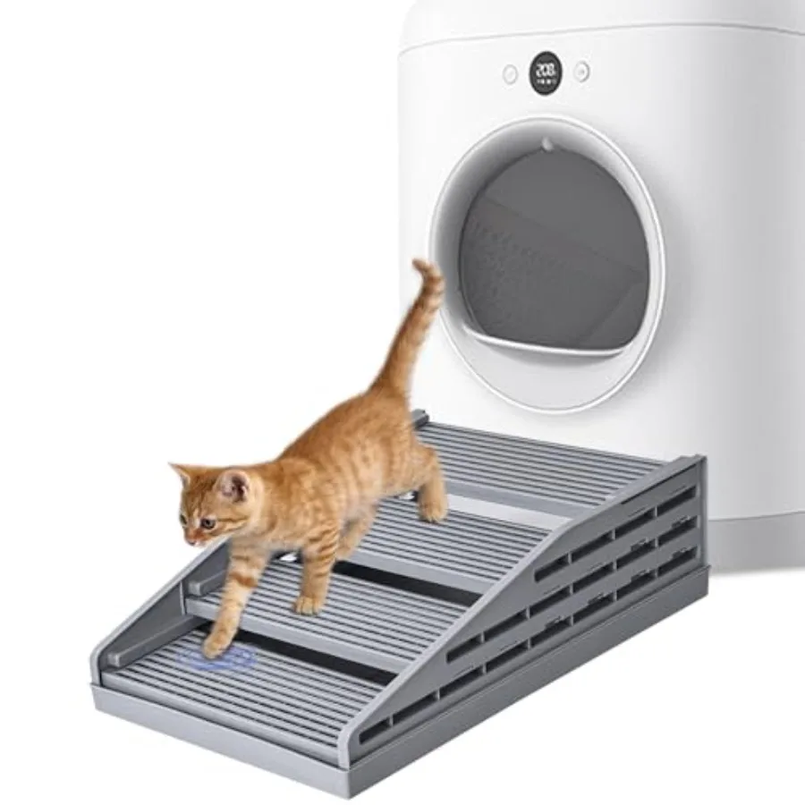 Adjustable Litter Box Step Elevated Cat Ramp/Stairs with Filter Function Anti-Tracking Easy to Clean Fits Automatic Litter Boxe
Adjustable Litter Box Step Elevated Cat Ramp/Stairs with Filter Function Anti-Tracking Easy to Clean Fits Automatic Litter Boxe
