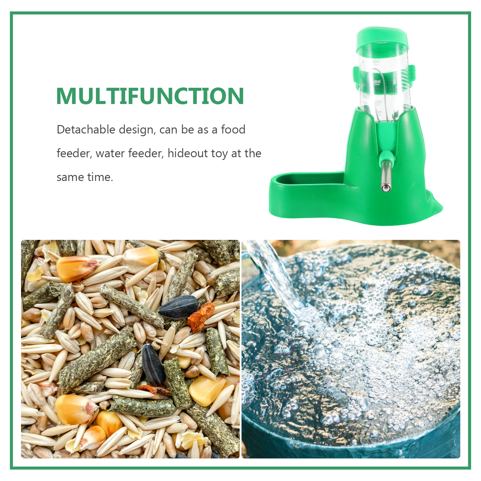 1Set Plastic Hamster Water Feeder Kettle Multi-Use Cage Accessory for Small Pets Supports Food Water Storage Detachable
1Set Plastic Hamster Water Feeder Kettle Multi-Use Cage Accessory for Small Pets Supports Food Water Storage Detachable