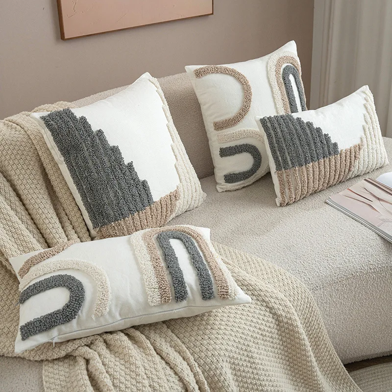 Grey and White Geometric Tufted Cushion Cover Bohemian Tassel Pillow Covers Decorative Light Luxury Cushion Cover Home Decor
Grey and White Geometric Tufted Cushion Cover Bohemian Tassel Pillow Covers Decorative Light Luxury Cushion Cover Home Decor
