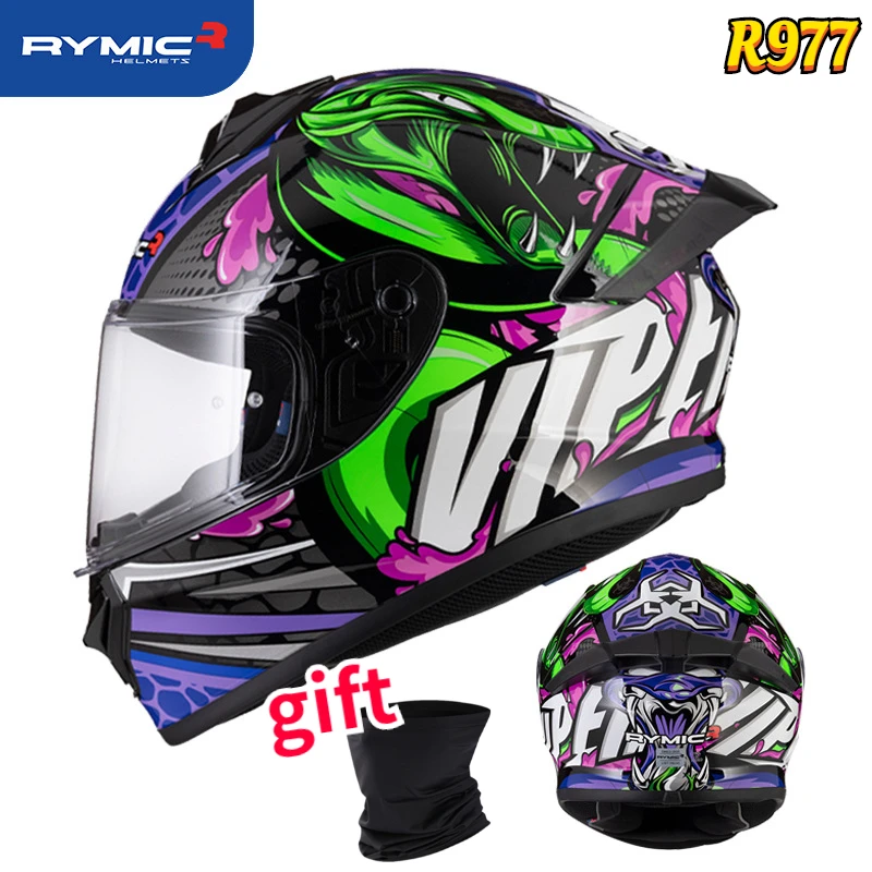 RYMIC R977 Full Face Motorcycle Helmet Racing Helmet Anti Fog Lens Four Seasons Casco Moto Capacete
RYMIC R977 Full Face Motorcycle Helmet Racing Helmet Anti Fog Lens Four Seasons Casco Moto Capacete