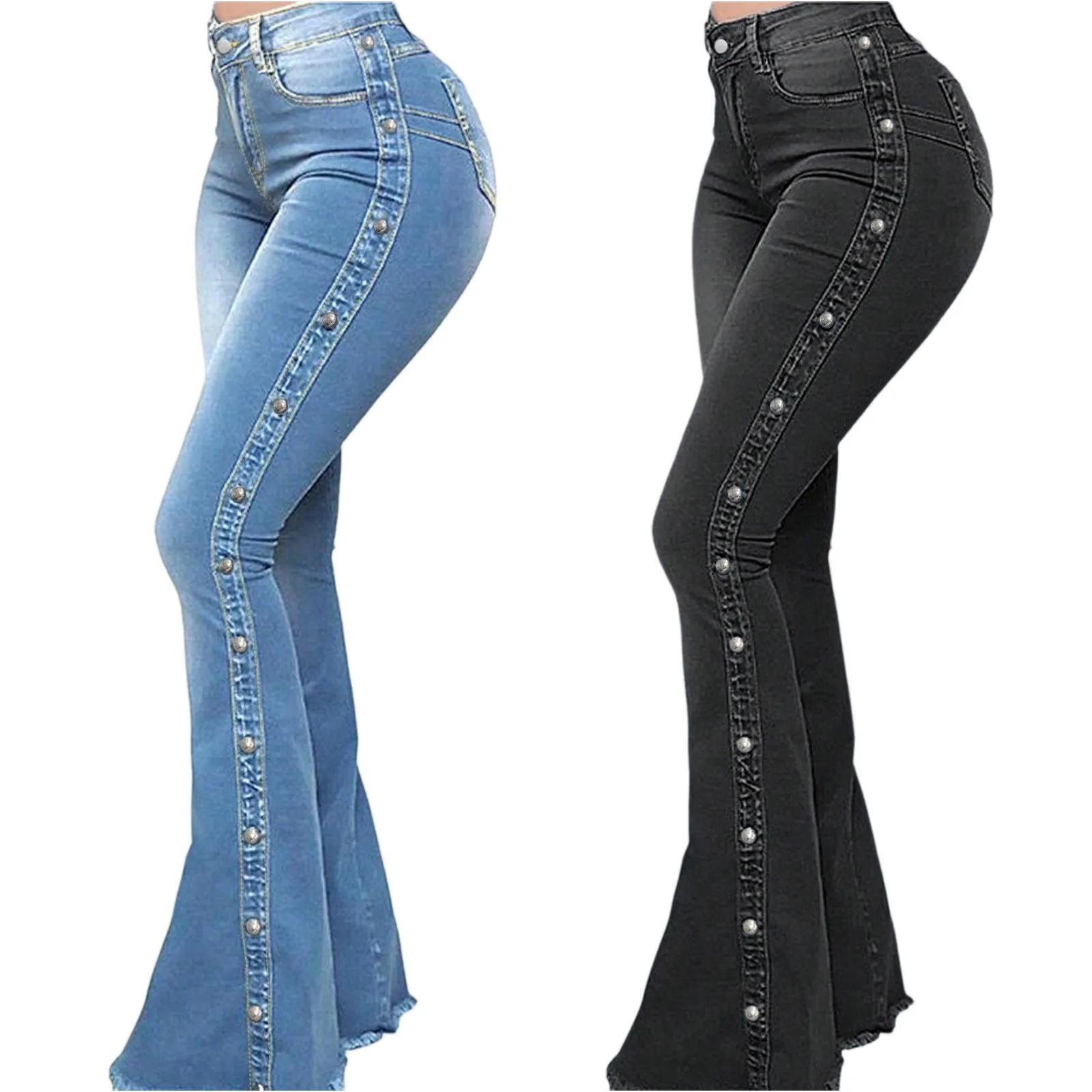 Ladies Skinny Flared Denim Pants Women'S New Chic Long Fashion Personality Classic Versatile Flared Jean Trousers For Women
Ladies Skinny Flared Denim Pants Women'S New Chic Long Fashion Personality Classic Versatile Flared Jean Trousers For Women