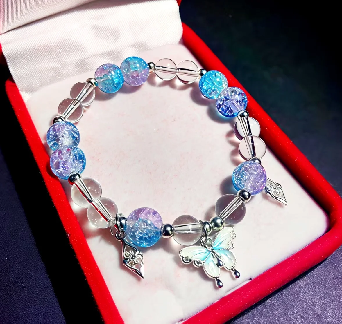 Fairycore Butterfly Charm Bracelet Sparkly Crystal Beaded Elastic Stretch Bracelet for Women Girls Amazing Jewelry Gift
Fairycore Butterfly Charm Bracelet Sparkly Crystal Beaded Elastic Stretch Bracelet for Women Girls Amazing Jewelry Gift