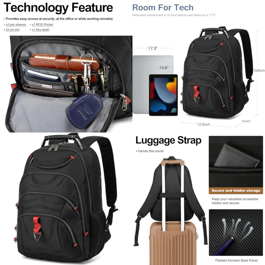 Laptop Backpack for men, inch Laptop Bag with USB Port, Waterproof Travel Work Backpack Purse, Anti-Theft Teacher Nurse Doctor
Laptop Backpack for men, inch Laptop Bag with USB Port, Waterproof Travel Work Backpack Purse, Anti-Theft Teacher Nurse Doctor