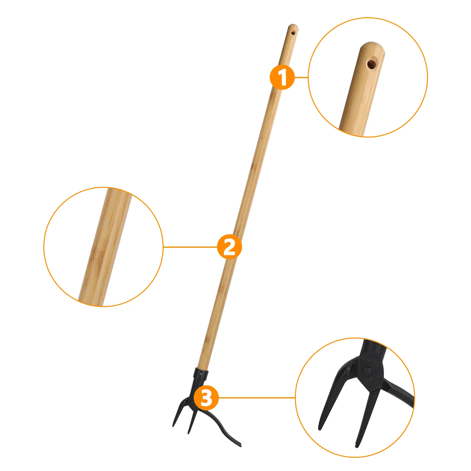20254 Claws Wooden Garden Weeder Tool Hand Cultivator Standing Weed Puller With Foot Pedal
20254 Claws Wooden Garden Weeder Tool Hand Cultivator Standing Weed Puller With Foot Pedal