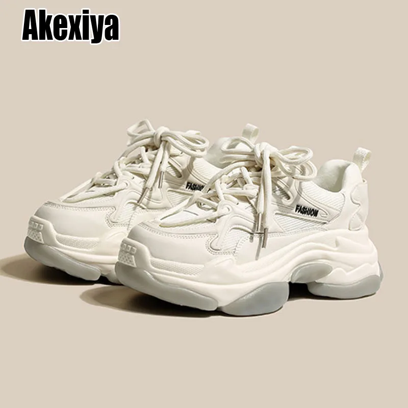 Women's Chunky Platform Sneakers Genuine Leather Mesh Patchwork Lace Up Woman Casual Sneaker Ladies Flats Running Shoes
Women's Chunky Platform Sneakers Genuine Leather Mesh Patchwork Lace Up Woman Casual Sneaker Ladies Flats Running Shoes