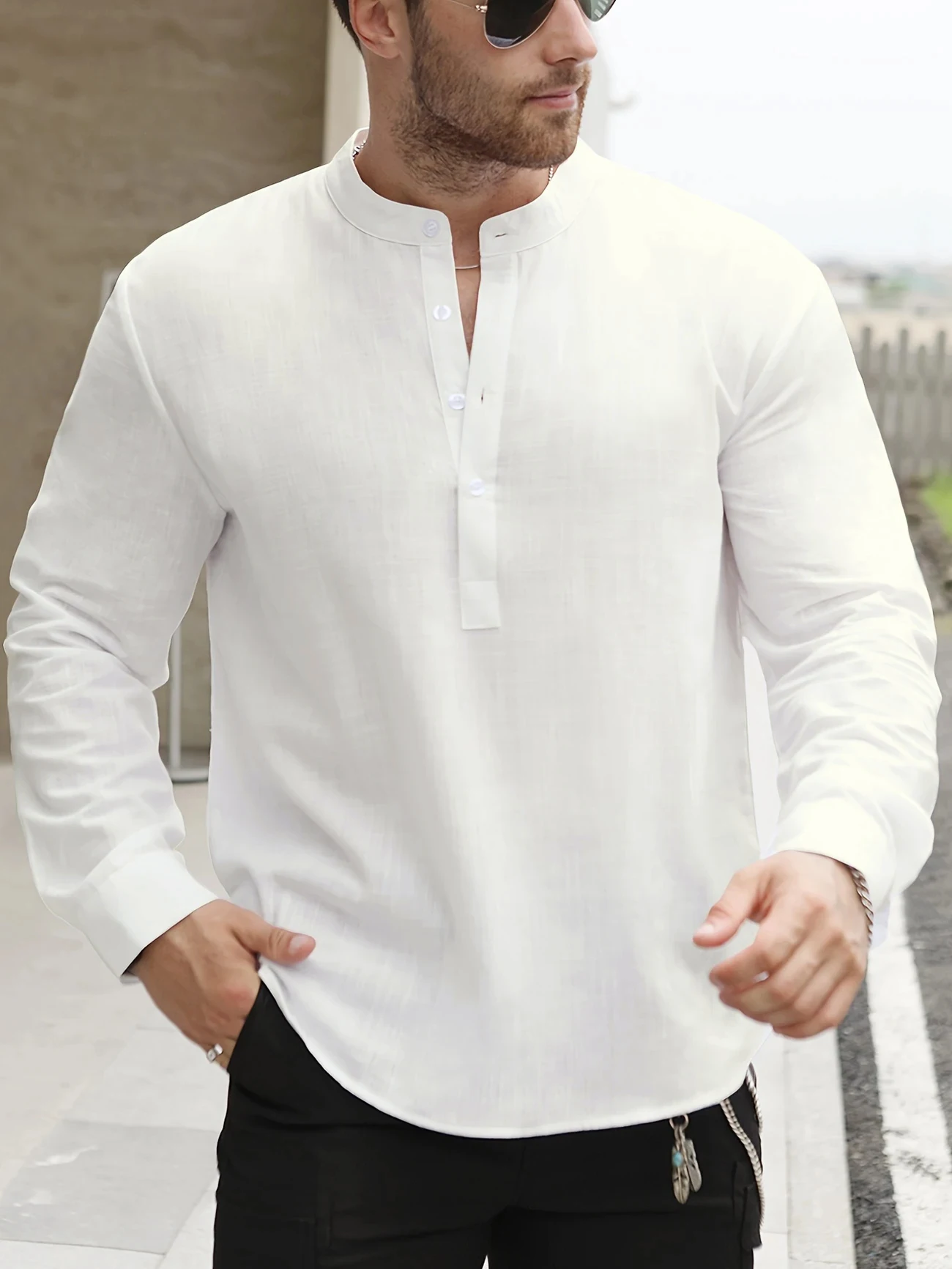 Men's Breathable Cotton Linen Blend Henley Shirt Long Sleeve Casual Loose Fit Tee Shirts with Button Placket
Men's Breathable Cotton Linen Blend Henley Shirt Long Sleeve Casual Loose Fit Tee Shirts with Button Placket