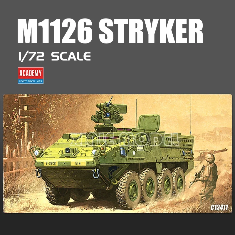 Академия 13411, США M1126, колесный бронеавтомобиль Stryker, масштаб 1/72, комплект модели
Академия 13411, США M1126, колесный бронеавтомобиль Stryker, масштаб 1/72, комплект модели