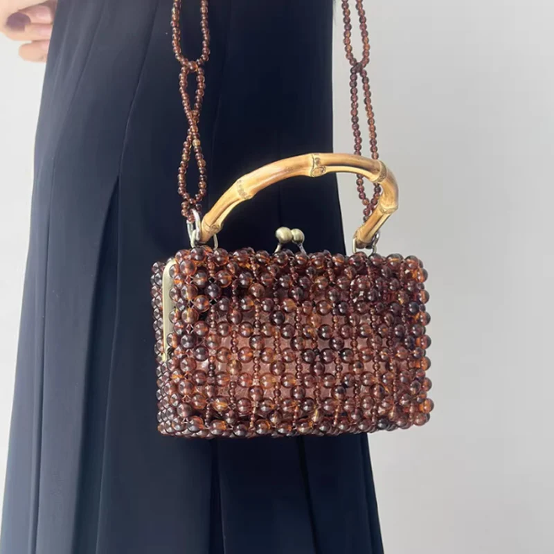 Сумка-клатч ручной работы из бамбуковых бусин в стиле ретро, новинка 2026 года, женская сумка через плечо
Сумка-клатч ручной работы из бамбуковых бусин в стиле ретро, новинка 2026 года, женская сумка через плечо