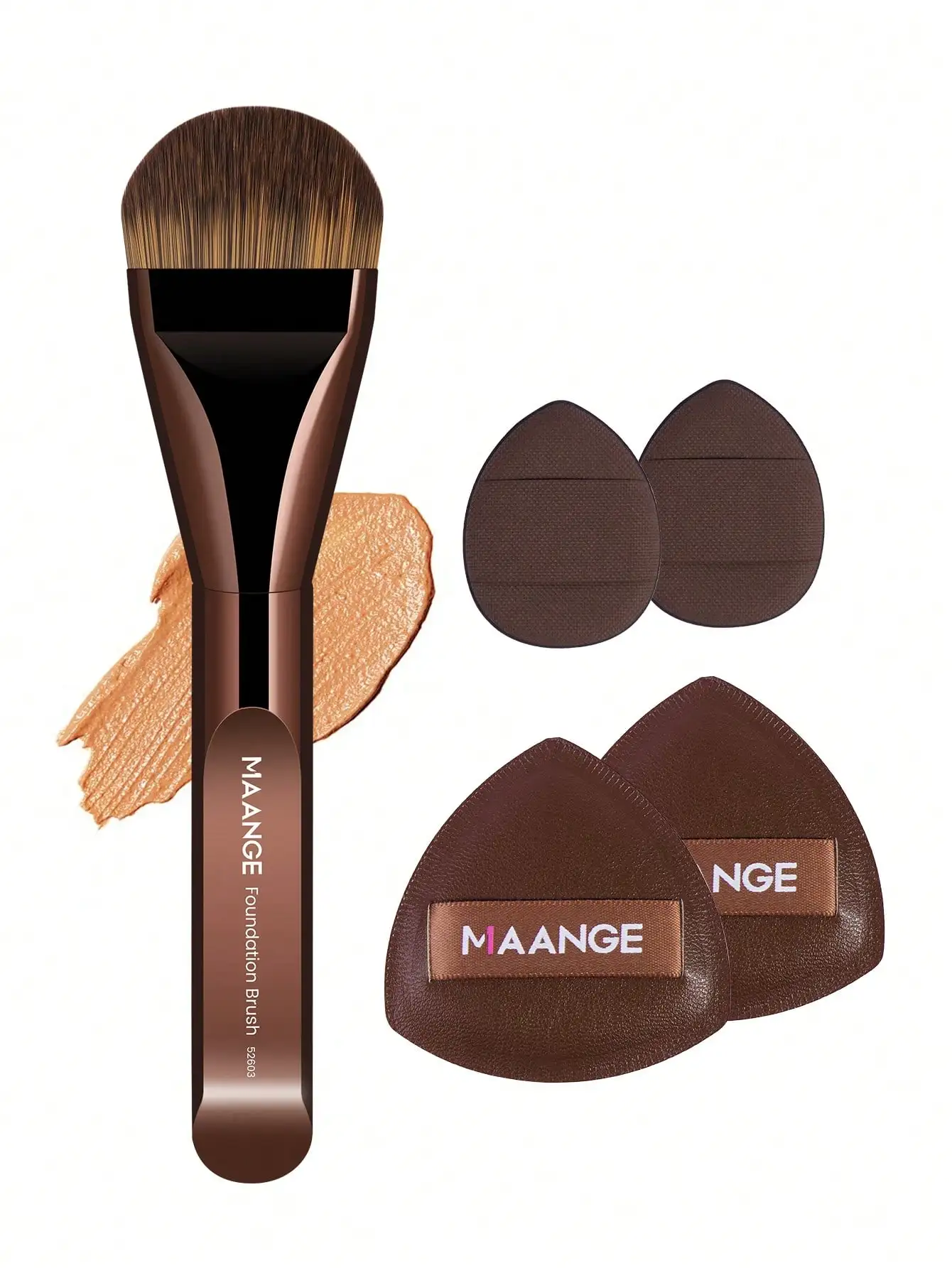 MAANGE 1/2/3/5/9pcs Makeup Brush Set, Includes Foundation Brush, Face Mask Brush, Concealer Brush, Powder Puff Etc., Made Of Soft Fiber Material, Convenient For Travel, Ideal Gift For Women And Girls. The Set Contains Foundation Brush, Concealer Brush, Bl
MAANGE 1/2/3/5/9pcs Makeup Brush Set, Includes Foundation Brush, Face Mask Brush, Concealer Brush, Powder Puff Etc., Made Of Soft Fiber Material, Convenient For Travel, Ideal Gift For Women And Girls. The Set Contains Foundation Brush, Concealer Brush, Bl